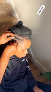 Needle-and-thread cornrow technique on short hair 🔥 #NeedleAndThreadcornrow #hairtutorial #learnwithme | Livyamaka