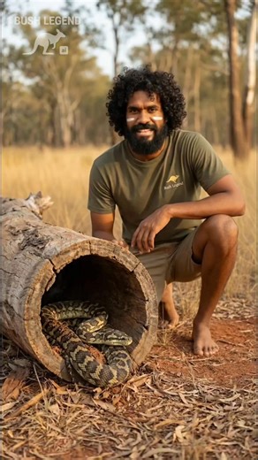 A lot of people reckon snakes just hide anywhere but nah, mate. That hollow log? That’s prime real estate for a carpet python. It gives cover, warmth, and puts him right on the path of rats, birds, and possums moving through the bush. No panic. No aggression. Just a patient hunter doing what pythons have done for thousands of years. These legends don’t chase much — they wait, watch, and strike when the moment’s right. Bush Legend 🌿 Wildlife stories & facts Digitally created visuals used for wil