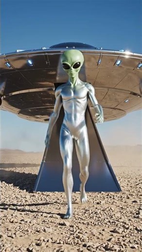 UFO landing on the earth and a alien come out from UFO #viral #animation #like #subscribe