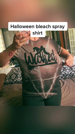 DIY Halloween Bleach Spray Shirt Tutorial