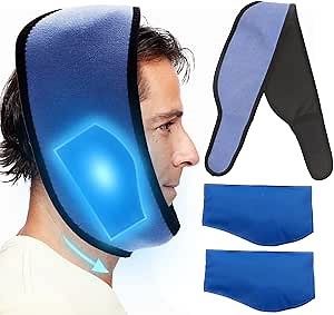 Face ice Pack for Jaw, Head and Chin, Reusable Hot or Cold Gel Packs Pain Relief for TMJ, Oral and Facial Surgery, Dental Implants (Type B)