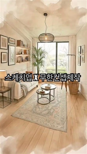 스케치업 기본 → AI 렌더(나노바나나) → 믹스보드, 컨셉 뽑는 공식 (by 뽁숑이)