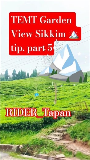 Sikkim TEMT Garden View. sikkim trip🏔. part 5 #mountains #viral #sikkim #video #music #arijitsingh