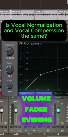 Vocal Normalization vs. Vocal Compression.. #studioengineer #musicengineer #musicproduc #studio