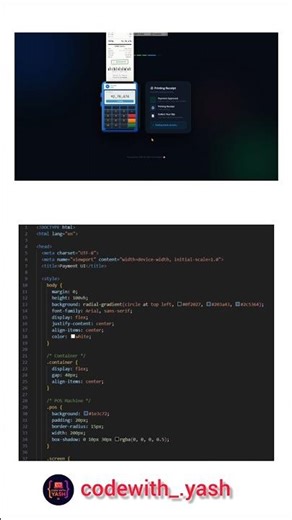 “I Built a Real Payment Machine UI 😳 (HTML CSS Animation)”