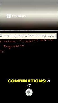 Vector Combinations: Linear Algebra Explained Simple