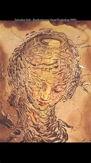 Contemporary art on Instagram: "Salvador Dalí - Raphaelesque Head Exploding (1951) #salvadordalí #dali #dalí #salvadordali #salvador"