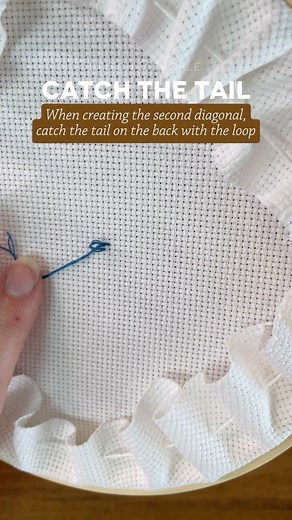 4.4K views · 10 comments | 5 Ways to start Cross-Stitching: Catch the Tail. My personal favorite! No knots required, and utilizes the process of cross-stitching to help secure the loose ends. Four more to go! | Stitch People | Facebook