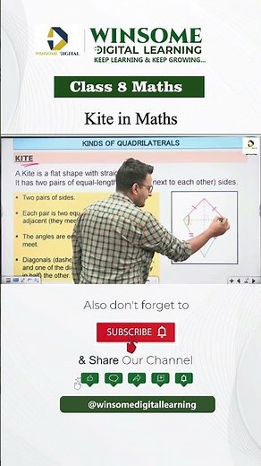 Kite in Geometry | Properties & Concept #maths #mathematics