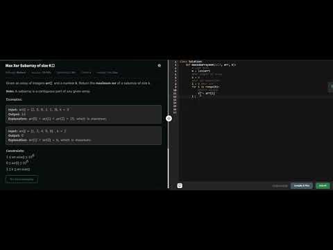 Max Xor Subarray of size K