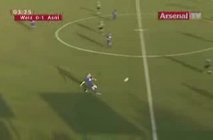 Amazing soccer goal.