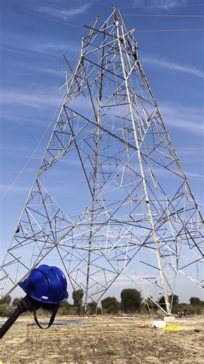 765kv transmission line tower 🗼#trending #transmissontower #shorts #shortvideo