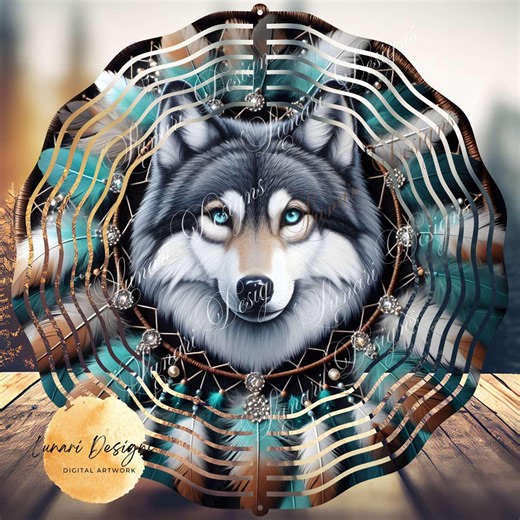 Wolf PNG / Sublimation / Wind Spinner Design , Rustic Nature Decor, Digital Download PNG - Etsy