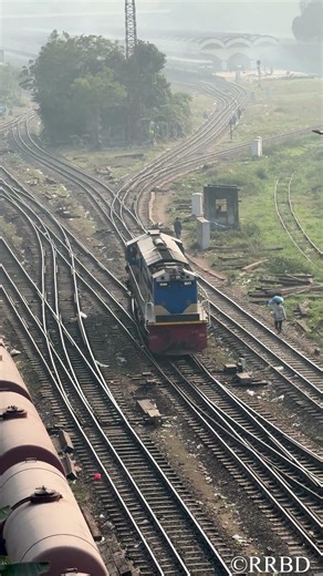 Locomotive on the tracks🚂🔥||RRBD #train #locomotive #loco #running #railtrack #dhaka #bangladesh