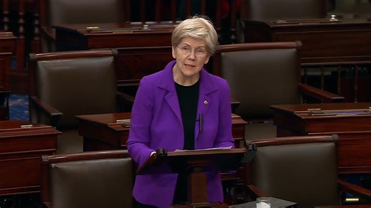 'He spoke out for justice and peace': Elizabeth Warren reads letter from Alex Pretti's student in powerful moment on the Senate floor
