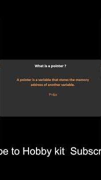 Pointer in C programming | Pointer Variable in C | Definition of Pointer in C