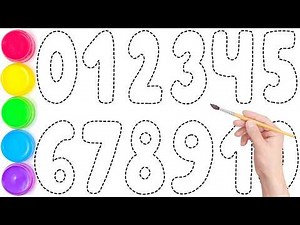 1234567890, Simple Math for Kids: Counting and Writing 1 to 10 | Preschool Learning Video | KS ART