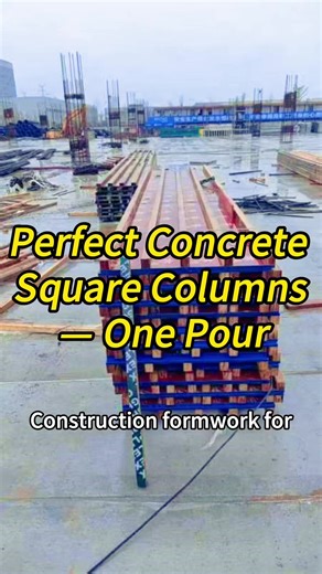 Perfect Concrete Square Columns in Construction