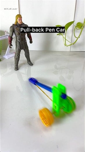DIY Pullback Pen Car Toy 🏎️💨