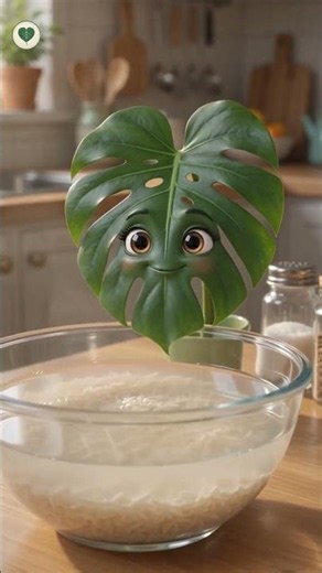 Rice water makes your plants green and strong 🌾🌿 #shorts