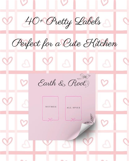 Coquette Spice Jar Labels | Printable Pantry Organization (digital Download) - Etsy