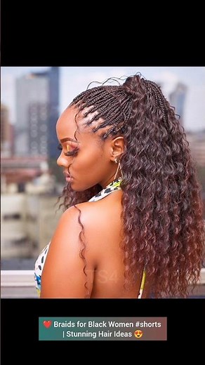 ❤ Short Braids for Black Women #shorts | Stunning Hair Ideas 😍 #braids #hairstyles #cornrows