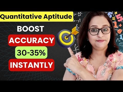 Quantitative Aptitude - How to Improve Accuracy? ✅ For Placement Tests & Entrance Exams