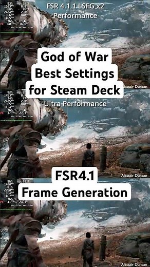 God of War on Steam Deck | FSR 4.1 + Frame Generation | Best Settings Guide ⭐ #steamdeck #gaming