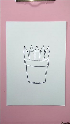 Menggambar kotak pensil #shorts #art #drawing #menggambar