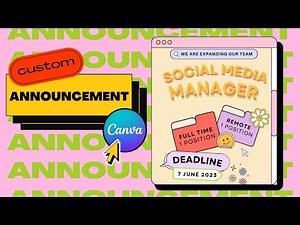 Create Printable ANNOUNCEMENTS for Any Occasion in Canva! (Free Templates)