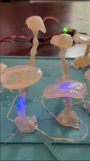 DIY Mushroom Light Strand with Programmable LEDs and Sparkle Motion / WLED