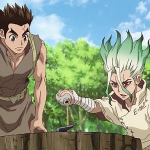 Humanity has been turned to stone, until thousands of years later, Senku awakens. Watch Dr. STONE on Crunchyroll! | Crunchyroll