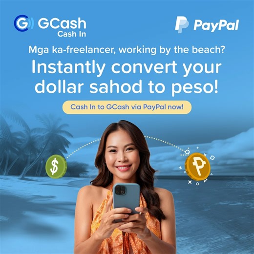 1.5K views · 1.3K reactions | Nasa long weekend getaway pero may work pa from international clients? Hustle by the beach, and enjoy your stay by instantly converting your dollar sahod to peso! Cash In to GCash via PayPal now!  Supervised by the Bangko Sentral ng Pilipinas Chat with Gigi inside the GCash app or visit the Help Center to learn more. | GCash | Facebook