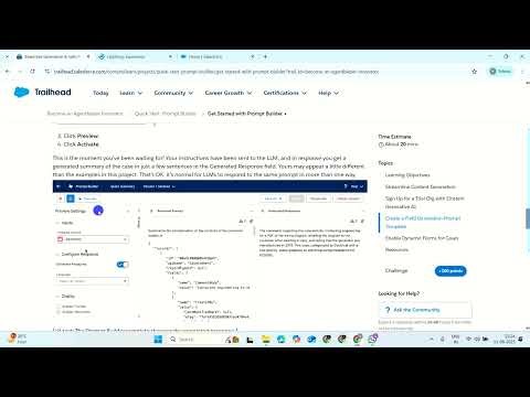 Quick Start: Prompt Builder | Get Started with Prompt Builder | Salesforce Trailhead