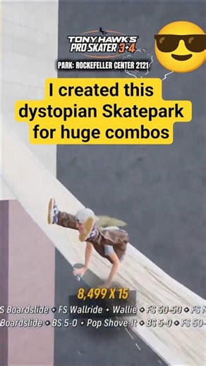 ROCKEFELLER CENTER 2121 SKATEPARK in Tony Hawk's Pro Skater 3+4 - CREATE-A-PARK