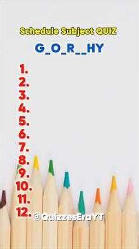 Can You Guess These 12 School Subjects in 100 Seconds? 📚🤯 #shorts #quiz