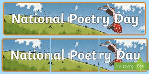 National Poetry Day Display Banner