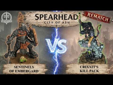 Spearhead City of Ash Full Game - Crixxit's Kill Pack vs Sentinels of Emberguard (Round 2)