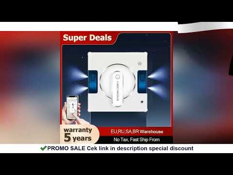 Robot Window Cleaner LIECTROUX YW509,4-Way Water Spray,Home Wall Glass Window Robot Vacuum Cleaner,U