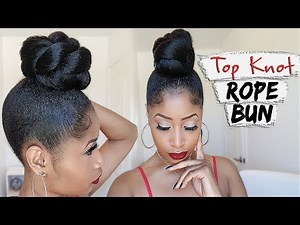 THE TOP KNOT ROPE BUN ➟ hair how-to