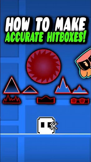 HOW TO MAKE ACCURATE HITBOXES IN GEOMETRY DASH #geometrydash #gd #shorts #games