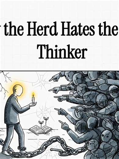 Why the Herd Hates the Lone Thinker #fyp #Thinker #Lone #Hates The Peril of Individual Thought: Shopenhauer and the Herd Mentality
