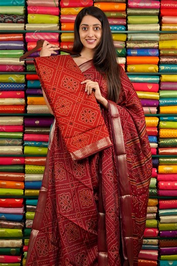 R K Collections on Instagram: "Maheswari Silk Bandhini Print Sarees @rkcollections.sarees Price: 730/- Product Code:RKIG17737 Product Code:RKIG17738 𝐎𝐑𝐃𝐄𝐑 𝐏𝐑𝐎𝐂𝐄𝐒𝐒 Please follow these 3 steps 1. Kindly check the code being displayed on the screen while showing the saree 2. To find the code, Kindly visit the website and simply type the code in the search option, or click the ‘Instagram’ category displayed in the Menu. 3. Add your saree to the cart and checkout. You can also log in to t