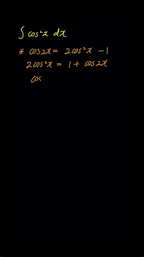 Integrating cos^2(x) with the Double Angle Formula