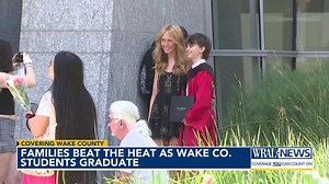 Families beat the heat as Wake County students graduate