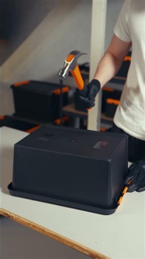 Hammer vs storage box #asmr #satisfying #storage #garage #diy #tools #tough #rough #durable