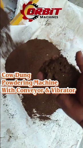 Cow Dung Powdering Machine With Feeding Conveyor, Vibrator & Dust Collector #orbitmachines