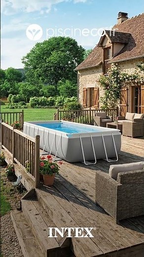 Intex Prism Frame Rectangular Above-Ground Pool 16' x 8' x 42" | Piscineco.fr