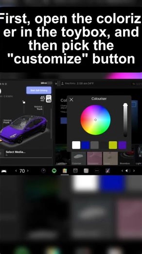 How you can change your car in the visualizations color in APS