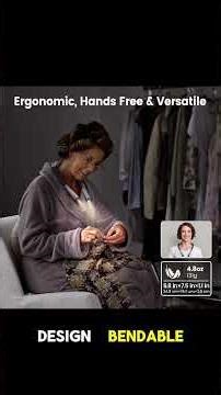 Glocusent Neck Book Light | Rechargeable, Eye-Caring & Hands-Free for Reading, Knitting & Seniors